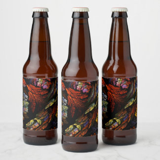 Etiqueta Para Botella De Cerveza Armonía de color Resumen de arte