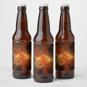 Etiqueta Para Botella De Cerveza Arte abstracto de magia matutina