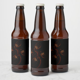 Etiqueta Para Botella De Cerveza Arte abstracto fuera de la oscuridad