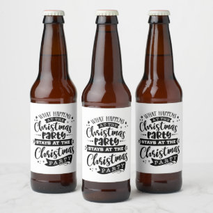 Etiqueta Para Botella De Cerveza Arte de palabras divertidas para fiestas de Navida