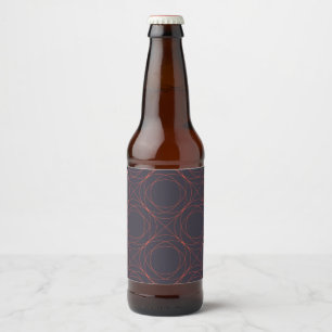 Etiqueta Para Botella De Cerveza Arte de patrón de línea elegante, simple, vivo y m