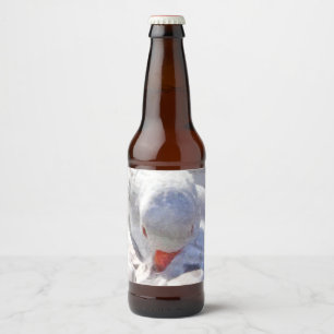 Etiqueta Para Botella De Cerveza Arte de prevención del pato blanco