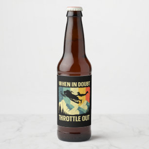 Etiqueta Para Botella De Cerveza Arte genial de moto de nieve para hombres mujeres