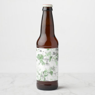 Etiqueta Para Botella De Cerveza Arte moderno con motivos florales y mezcla de text