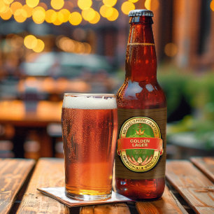 Etiqueta Para Botella De Cerveza Artesanía detallada de cerveza casera vintage del 