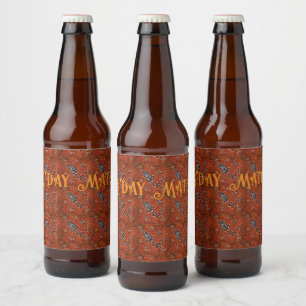 ETIQUETA PARA BOTELLA DE CERVEZA AUSTRALIA ARTE COCODRILO