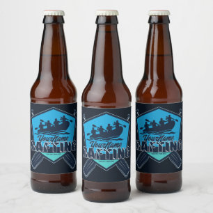 Etiqueta Para Botella De Cerveza Aventura personalizada del río Whitewater