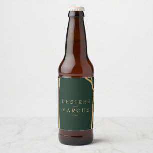 Etiqueta Para Botella De Cerveza Aves doradas