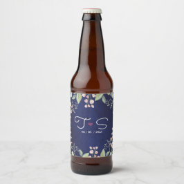 Etiqueta Para Botella De Cerveza Azul