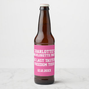 Etiqueta Para Botella De Cerveza Bachelorette personalizada último gusto por la lib
