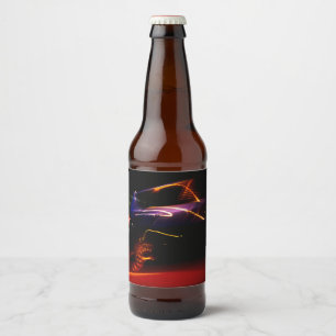 Etiqueta Para Botella De Cerveza baile de coche morado