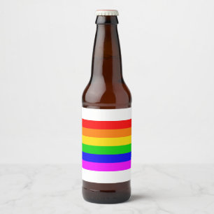 Etiqueta Para Botella De Cerveza Bandera arco iris transgénero gay