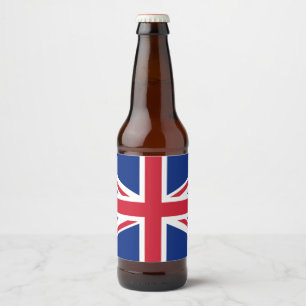 Etiqueta Para Botella De Cerveza Bandera del Reino Unido