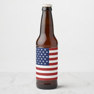 Etiqueta Para Botella De Cerveza Bandera estadounidense