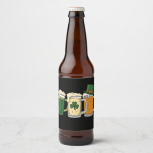 Etiqueta Para Botella De Cerveza Bandera irlandesa de cerveza St Patrick's Day Sham