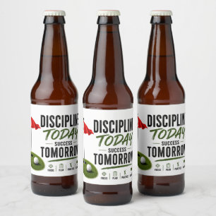 Etiqueta Para Botella De Cerveza Bandera roja de golf Diseño de tipografía de estil