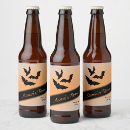 Etiqueta Para Botella De Cerveza Bats Brew Personal