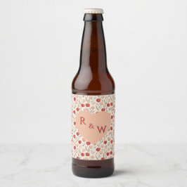 Etiqueta Para Botella De Cerveza Beautiful tulip Fancy Wedding Beer Label