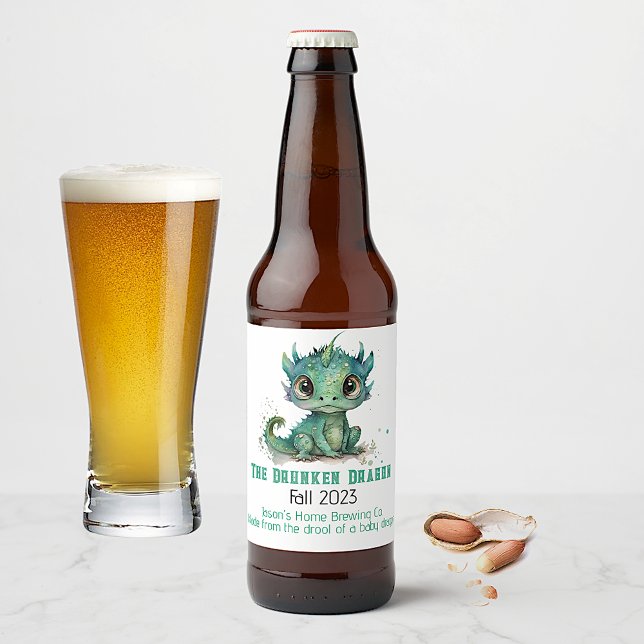 Etiqueta Para Botella De Cerveza Bebé Dragon Hogar Breve Cerveza (Subido por el creador)