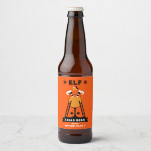 Etiqueta Para Botella De Cerveza Bebe Navidades Elf