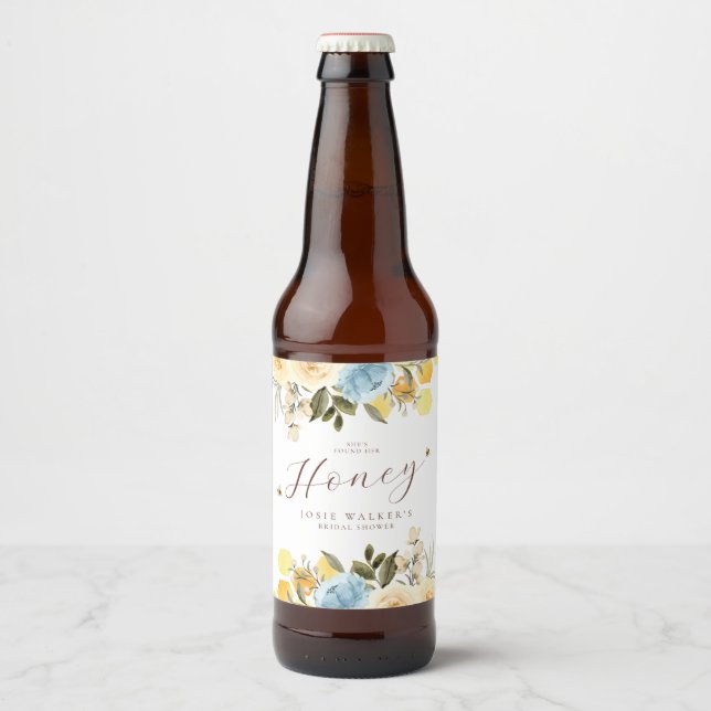 Etiqueta Para Botella De Cerveza Bee Bridal Shower (Anverso)