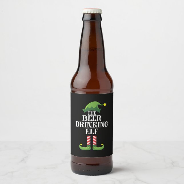 Etiqueta Para Botella De Cerveza Beer Drinking Christmas Birthday (Anverso)