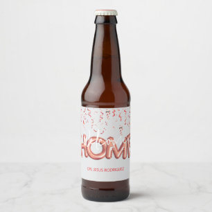 Etiqueta Para Botella De Cerveza Bienvenida en casa fiesta patriótica del héroe mil