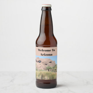 Etiqueta Para Botella De Cerveza Bienvenido a Arizona Phoenix Landmark Guest