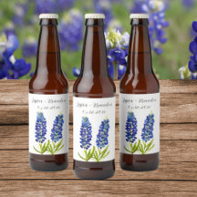 Bluebonnets Watercolor Flor azul Boda floral
