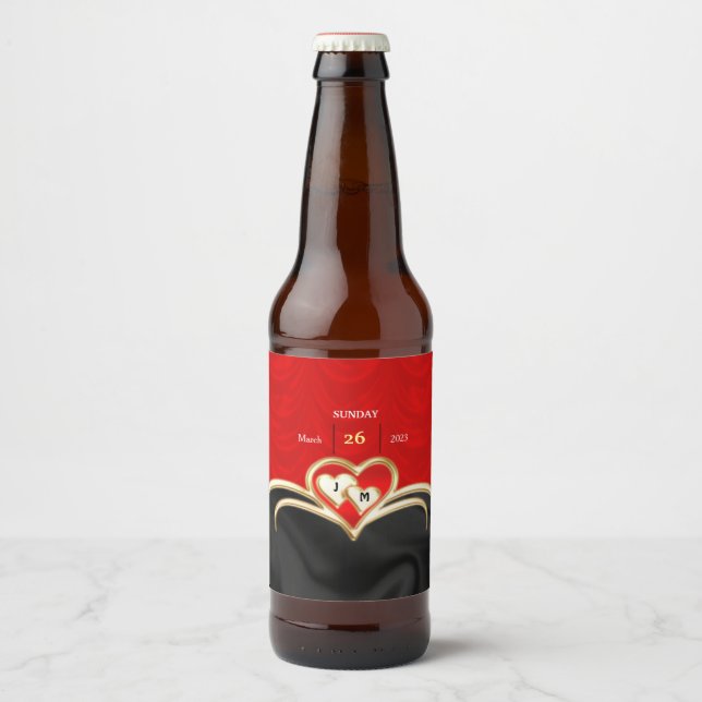 Etiqueta Para Botella De Cerveza Boda (Anverso)