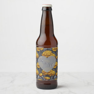 Etiqueta Para Botella De Cerveza Boda al aire libre de fantasía de clavel personali