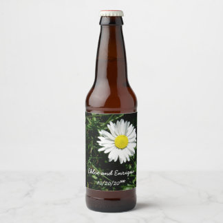 Etiqueta Para Botella De Cerveza Boda Daisy personalizado