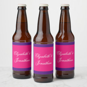 Etiqueta Para Botella De Cerveza Boda minimalista Vibrante Sunrise Mezcla y combina