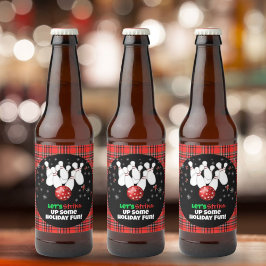 Etiqueta Para Botella De Cerveza Boliche festivo de vacaciones 