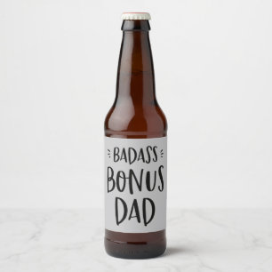 Etiqueta Para Botella De Cerveza Bono de Badass Papá Stepfather's Day Stepdad