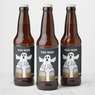 Etiqueta Para Botella De Cerveza Boo Ghost