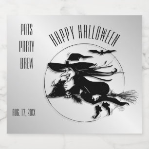 Etiqueta Para Botella De Cerveza Brecha Halloween Super Única