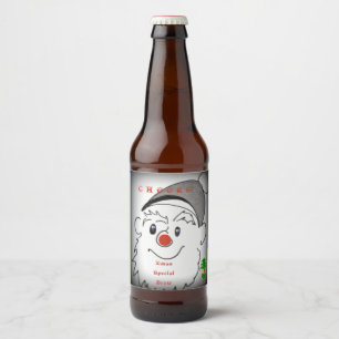 Etiqueta Para Botella De Cerveza Breve especial de Navidad