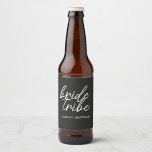 Etiqueta Para Botella De Cerveza Bride Tribe   Modernas Damas de Honor Despedida de