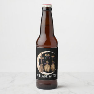 Etiqueta Para Botella De Cerveza Bruja de pueblo gótico oculto wicca pagano natural