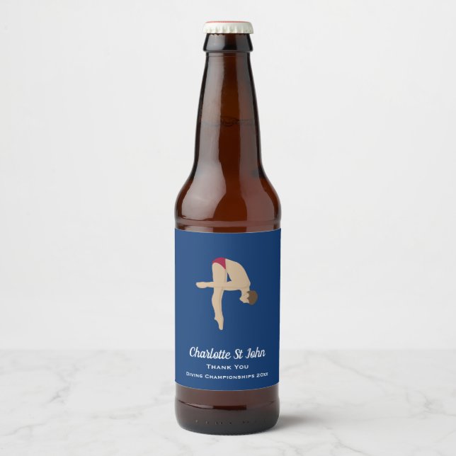 Etiqueta Para Botella De Cerveza Buceo (Anverso)