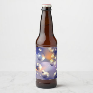 Etiqueta Para Botella De Cerveza Burbujas