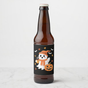 Etiqueta Para Botella De Cerveza Café de hielo con sabor a fantasía lindo Halloween