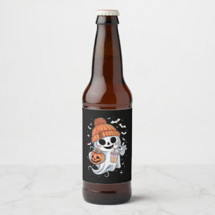 Etiqueta Para Botella De Cerveza Café dulce para beber fantasma con café helado de 