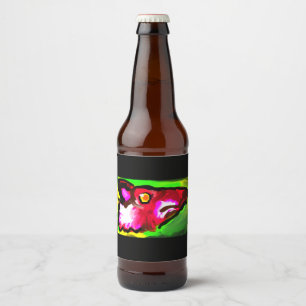 Etiqueta Para Botella De Cerveza Caja de madera de mugre estilo Fox bebería pitcher