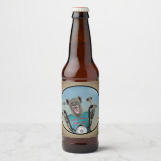 Etiqueta Para Botella De Cerveza Cambiador de juego de Badass (en blanco)
