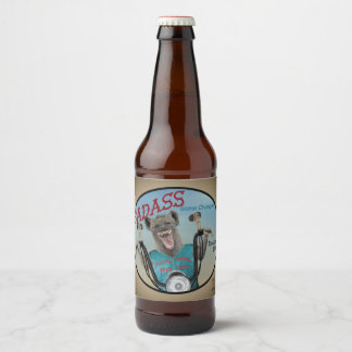 Etiqueta Para Botella De Cerveza Cambiador de juego de Badass (nombre y estilo)