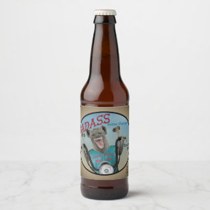 Etiqueta Para Botella De Cerveza Cambiador del juego de Badass (nombre y estilo)