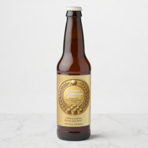 Etiqueta Para Botella De Cerveza Campeonato del Torneo de Beer Pong con Medalla de