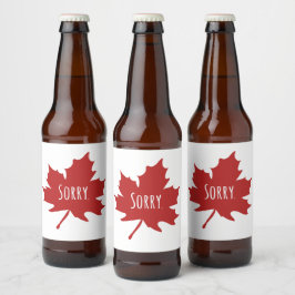 Etiqueta Para Botella De Cerveza Canadiense gracioso